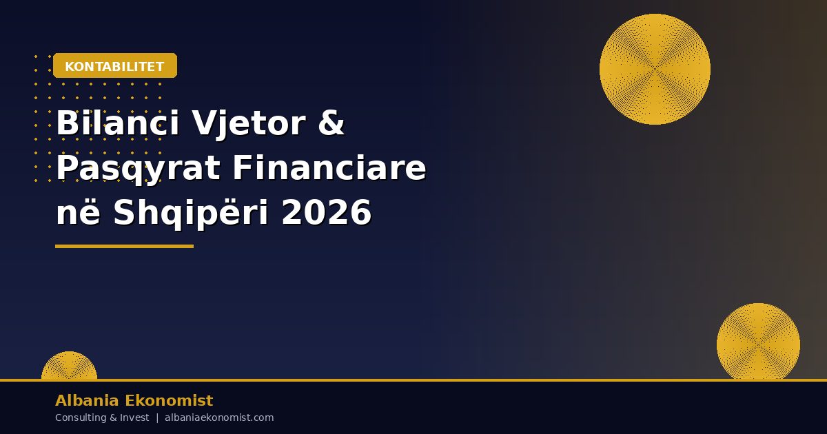 Bilanci Vjetor & Pasqyrat Financiare në Shqipëri 2026 | Albania Ekonomist