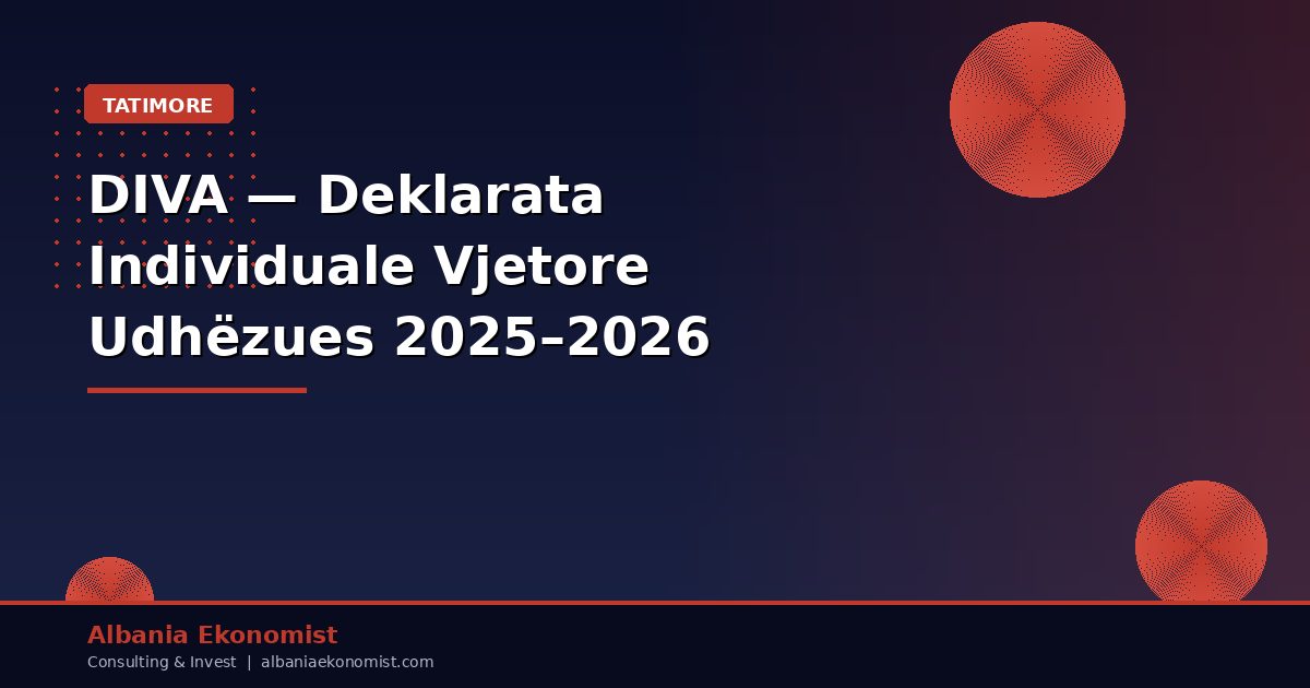 DIVA — Deklarata Individuale Vjetore e të Ardhurave: Udhëzuesi i Plotë 2025–2026 | Albania Ekonomist