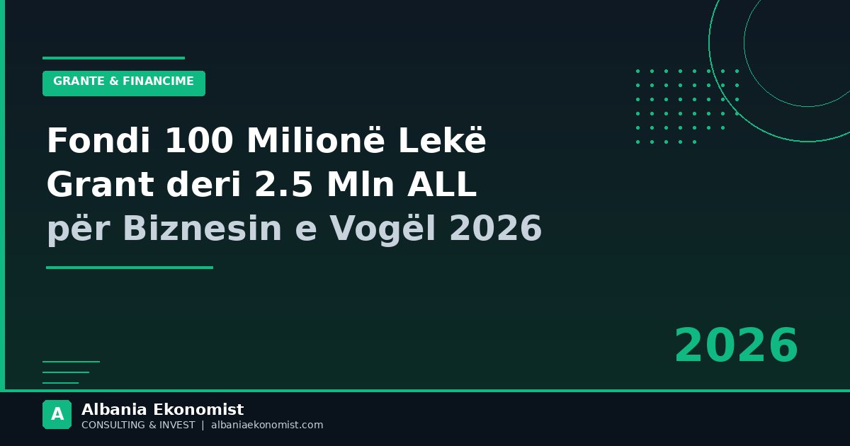 Fondi 100 milionë NMVM 2026 — Albania Ekonomist