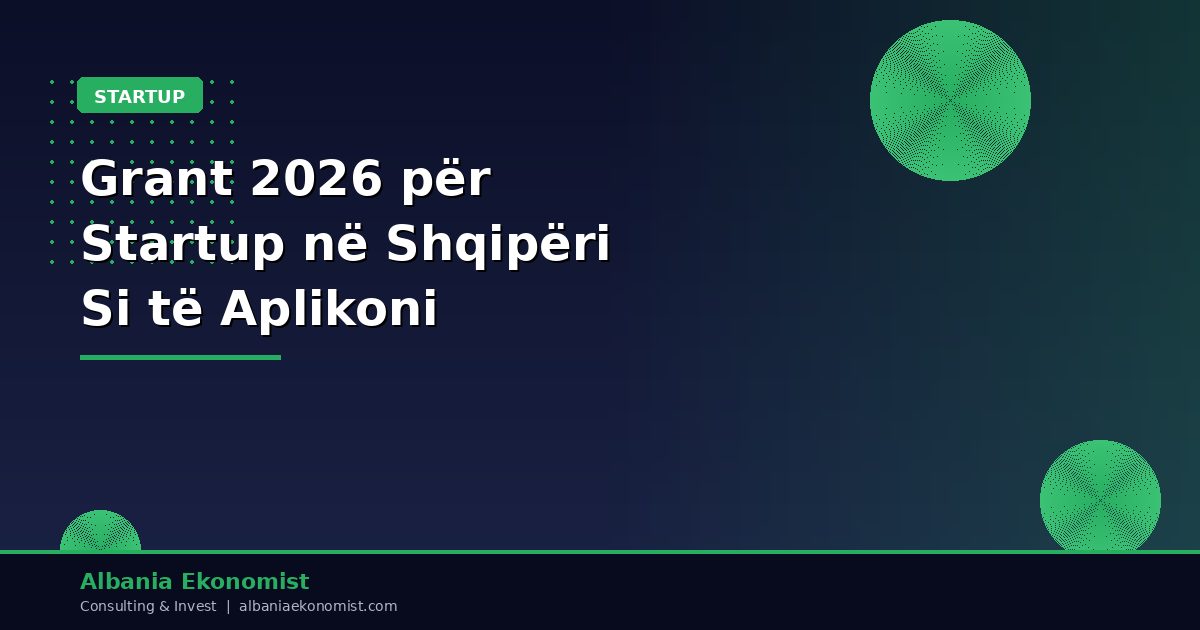 Grant 2026 për Startup në Shqipëri — Si të Aplikoni | Albania Ekonomist