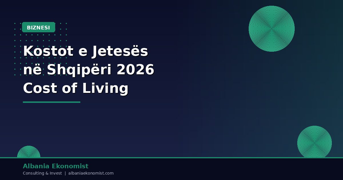 Kostot e Jetesës në Shqipëri 2026 — Cost of Living: Udhëzues i Plotë | Albania Ekonomist