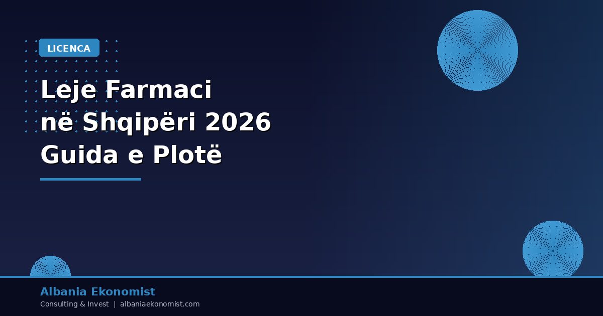 Leje Farmaci në Shqipëri 2026 — Guida e Plotë | Albania Ekonomist