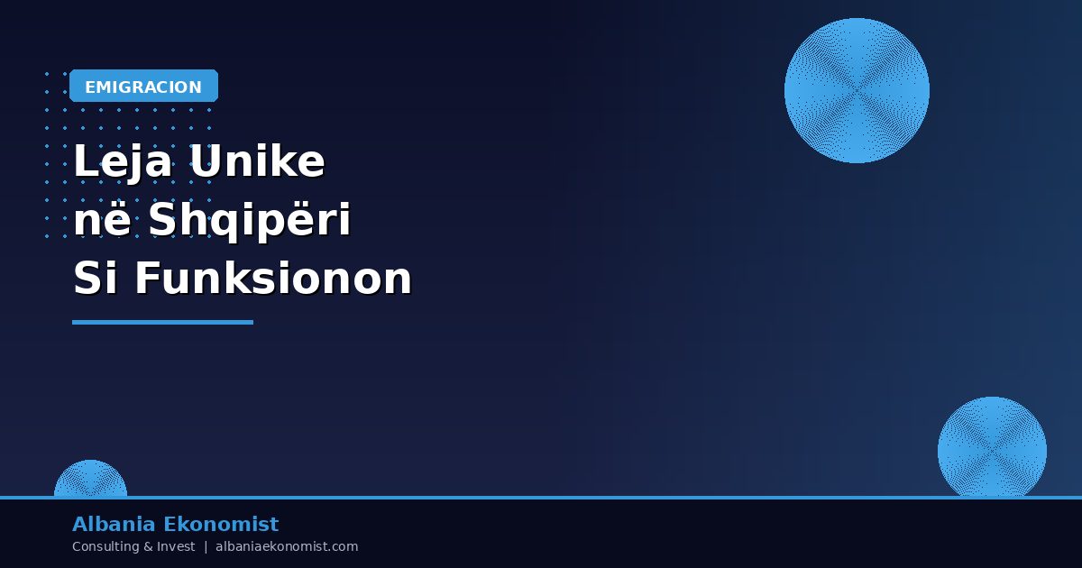 Leja Unike në Shqipëri — Si Funksionon dhe Kush Mund ta Aplikojë | Albania Ekonomist