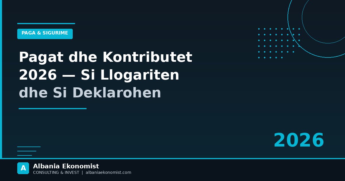 Pagat dhe kontributet 2026 — Albania Ekonomist