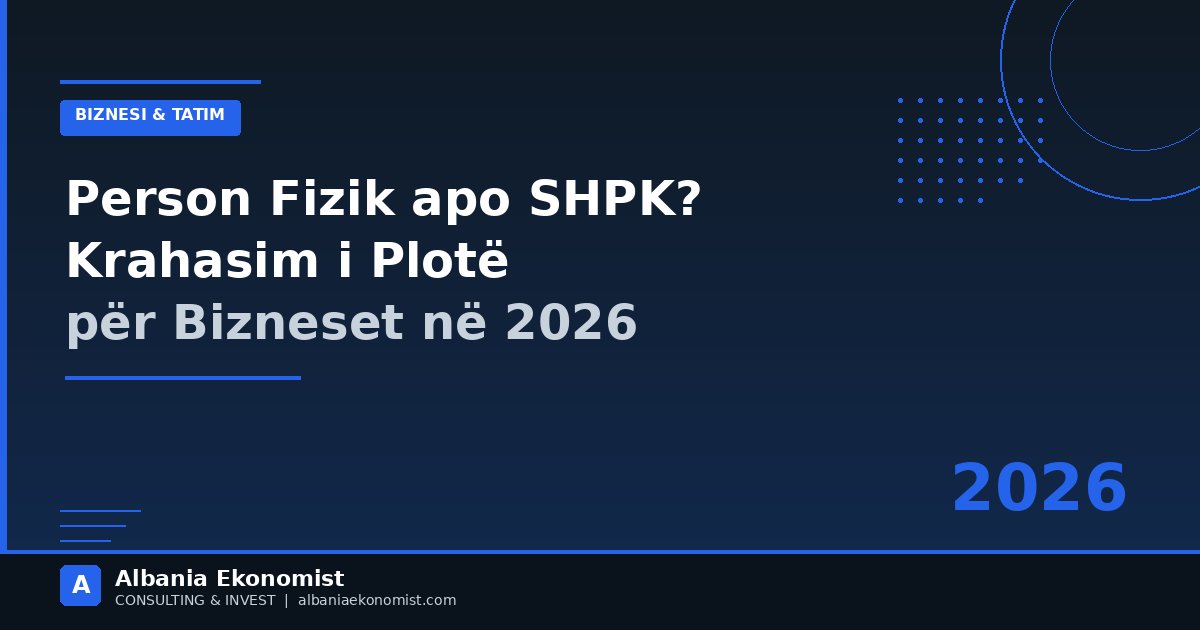Person Fizik apo SHPK 2026 — Albania Ekonomist