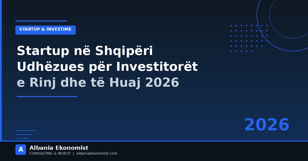 Startup në Shqipëri për investitorë të huaj — Albania Ekonomist