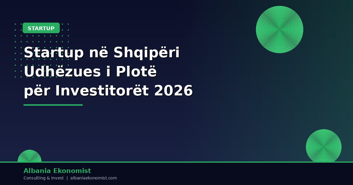 Startup në Shqipëri — Udhëzues i Plotë për Investitorët e Rinj 2026 | Albania Ekonomist