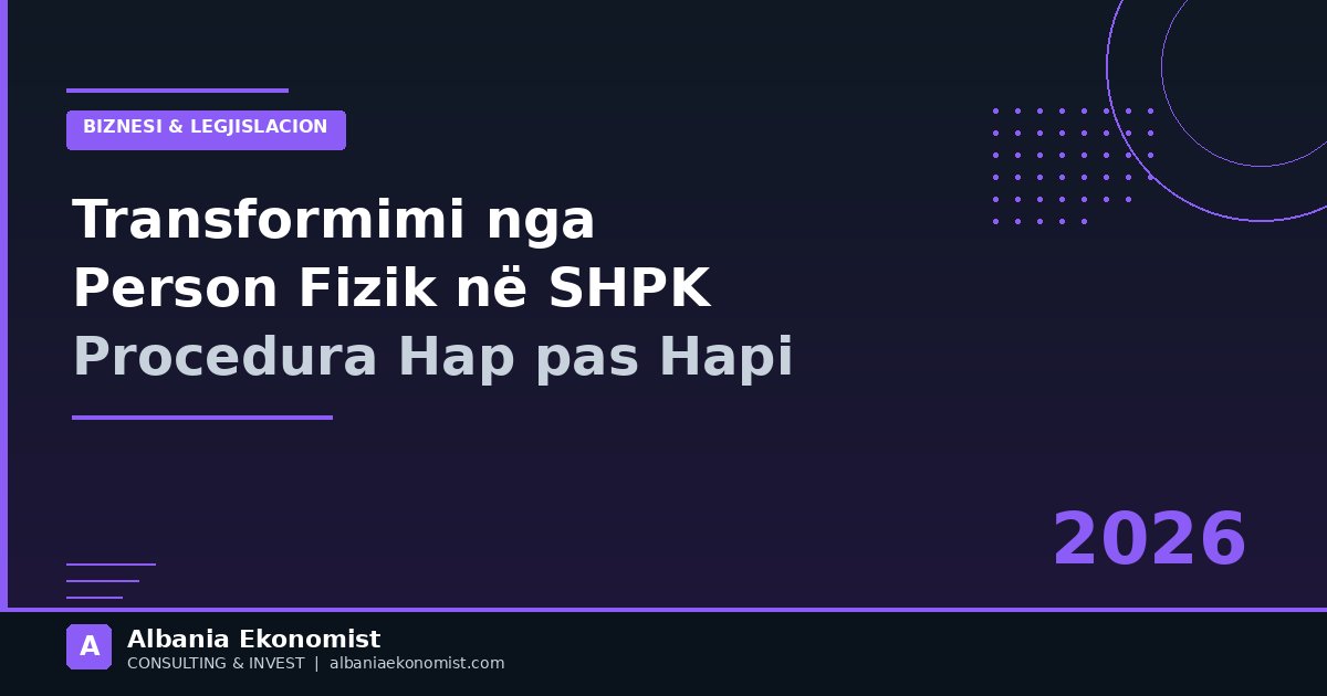Transformim PF në SHPK — Albania Ekonomist